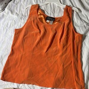Sioni Vibrant Orange Tank Top